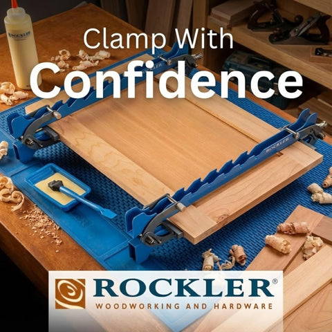 ROCKLER Sawtooth Pattern Clamps enable quick adjustment to panel thickness.