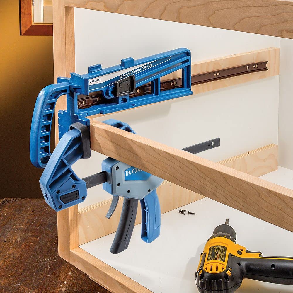 Rockler jig rotating foot accommodates top or bottom installation.