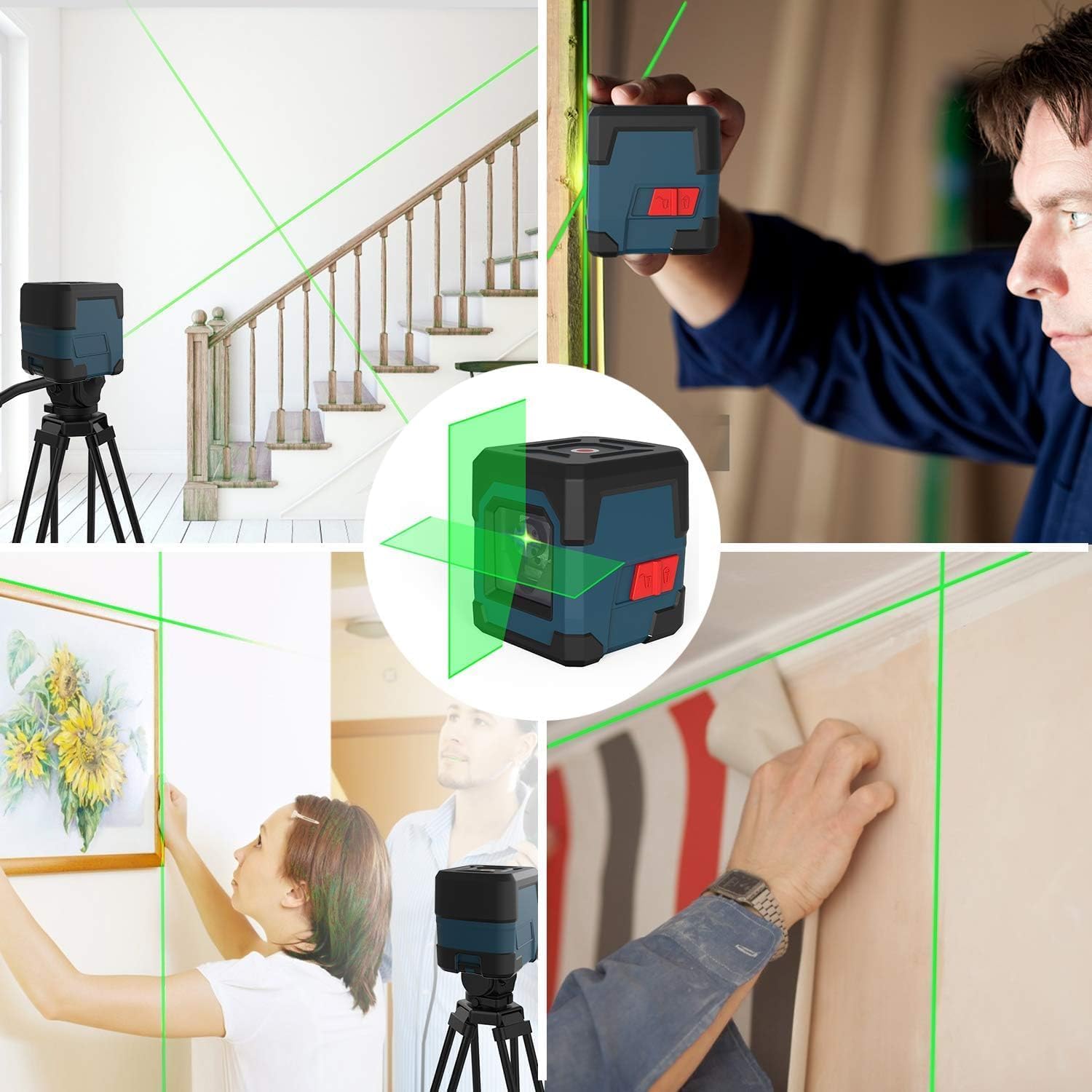RockSeed cross-line laser offers 360-degree rotation for versatile project setups.