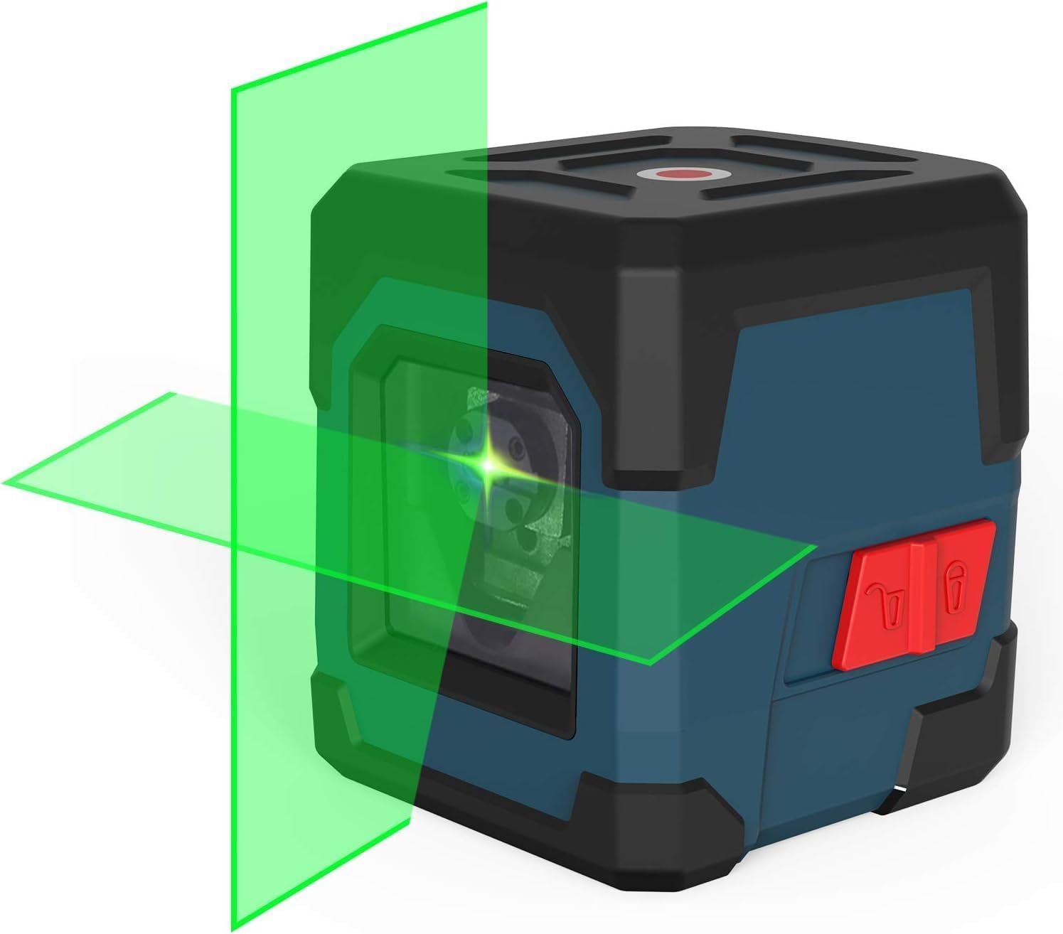 RockSeed cross line laser projection at 110 degrees for precise tile and panel alignment.