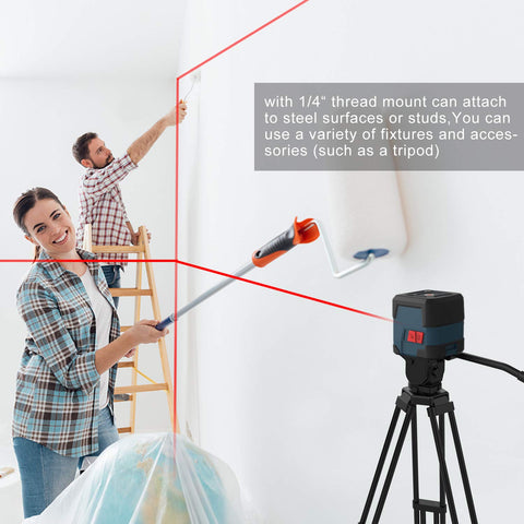 RockSeed laser level 360-degree rotation enables line projection from any position.
