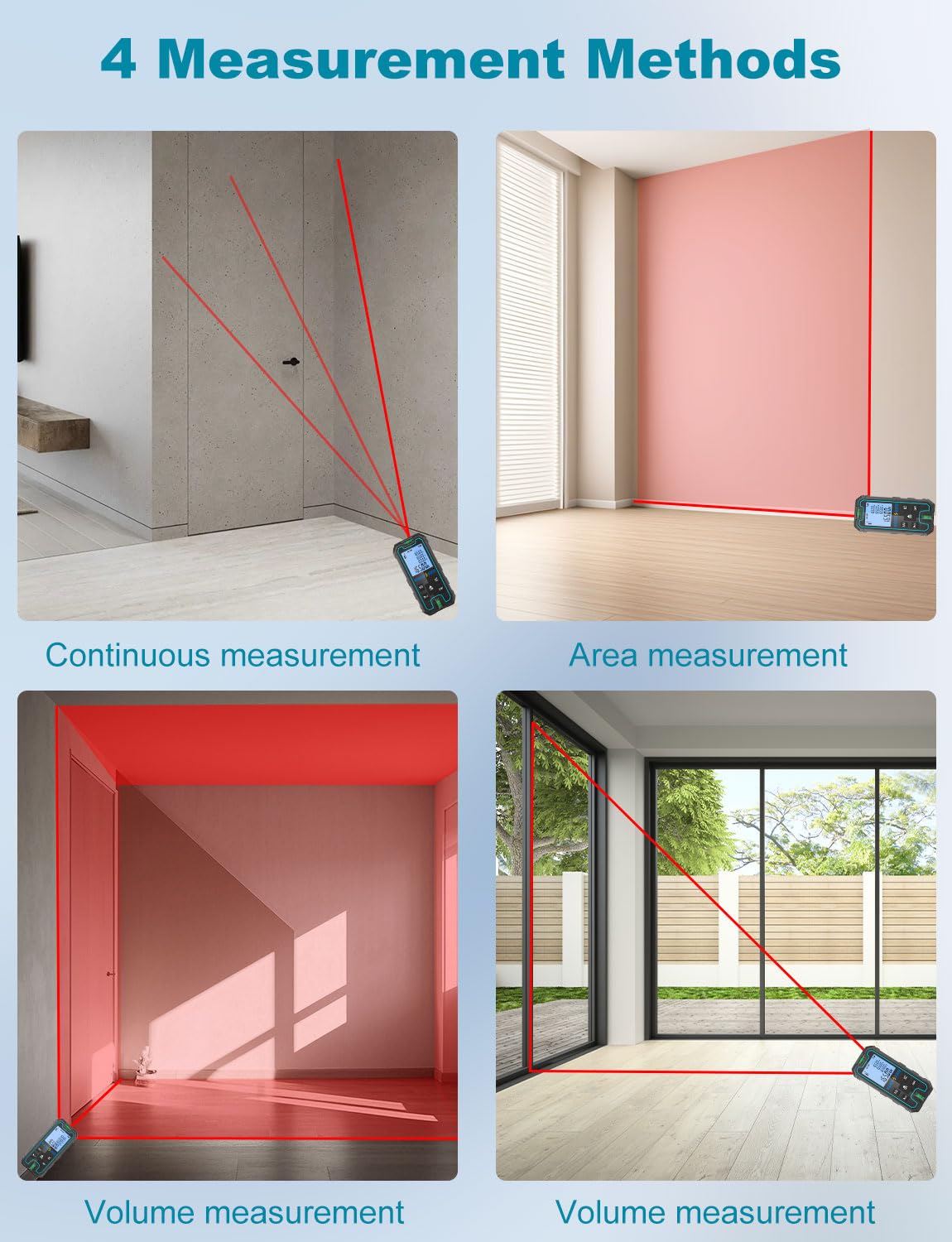 RockSeed Laser Measure using Pythagorean mode for indirect distances