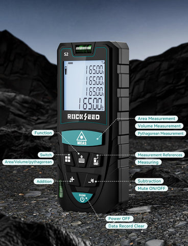 RockSeed measures area, volume, distance, and Pythagorean calculations.
