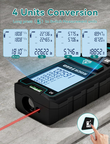 RockSeed backlit LCD enhances visibility in low light environments.