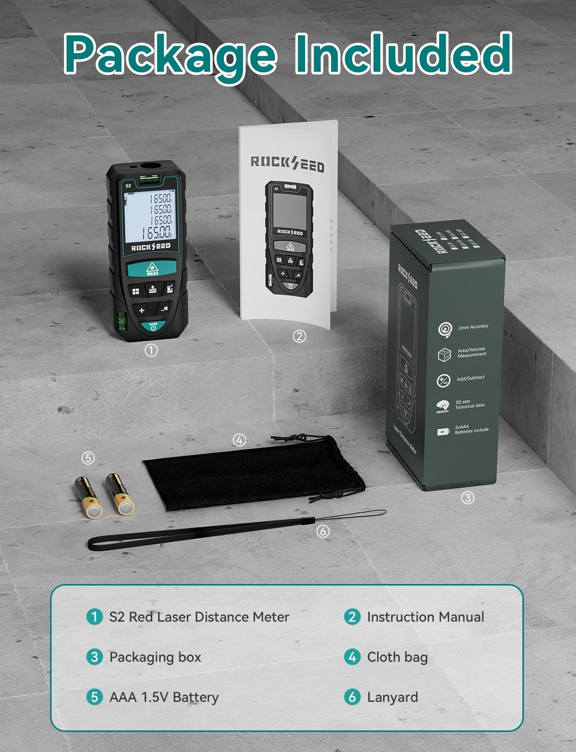 RockSeed compact design with wrist strap for portable use.