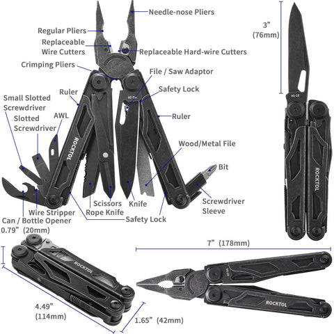 ROCKTOL blade changer kit provides interchangeable blades for extended use.