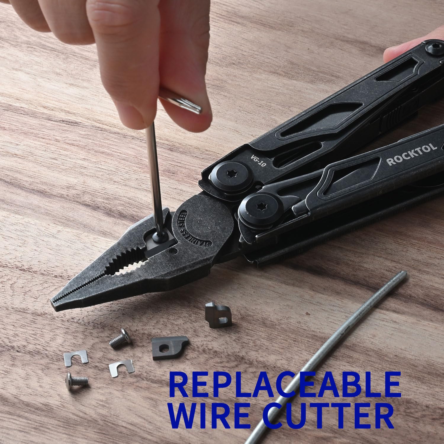 ROCKTOL bit driver with eight double-ended sets supports versatile repairs.