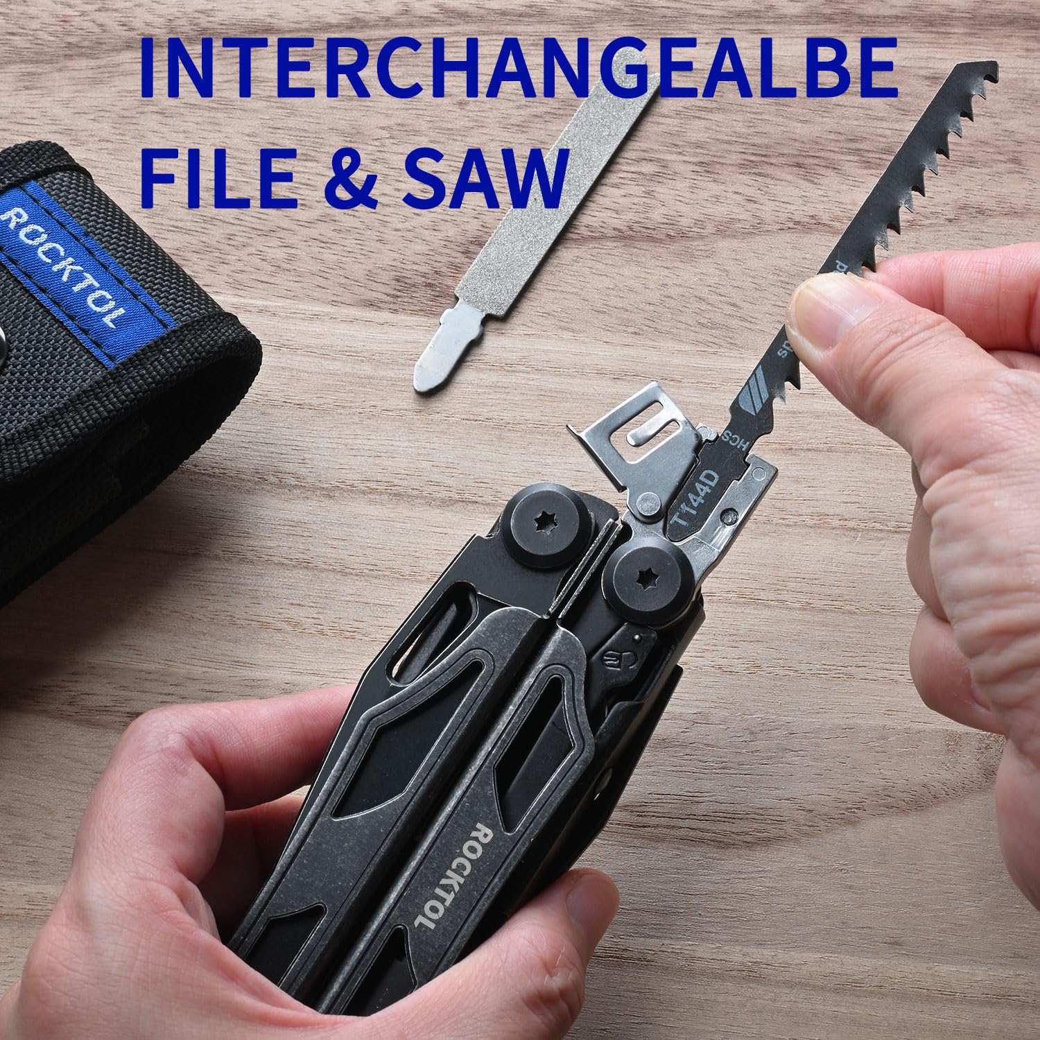 ROCKTOL large spring-action scissors offer quick access for heavy-duty tasks.
