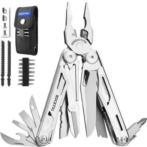 ROCKTOL multitool folded position for quick-access core tools.