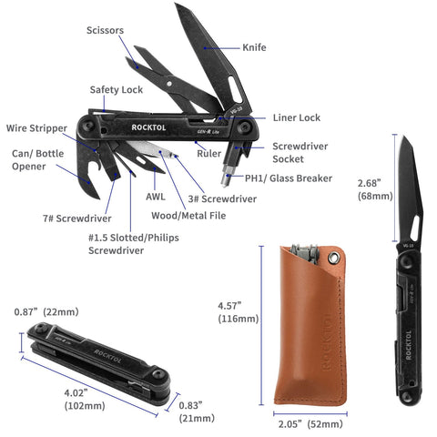 RockTOL Gen-R Lite glass breaker assists in emergencies when needed.