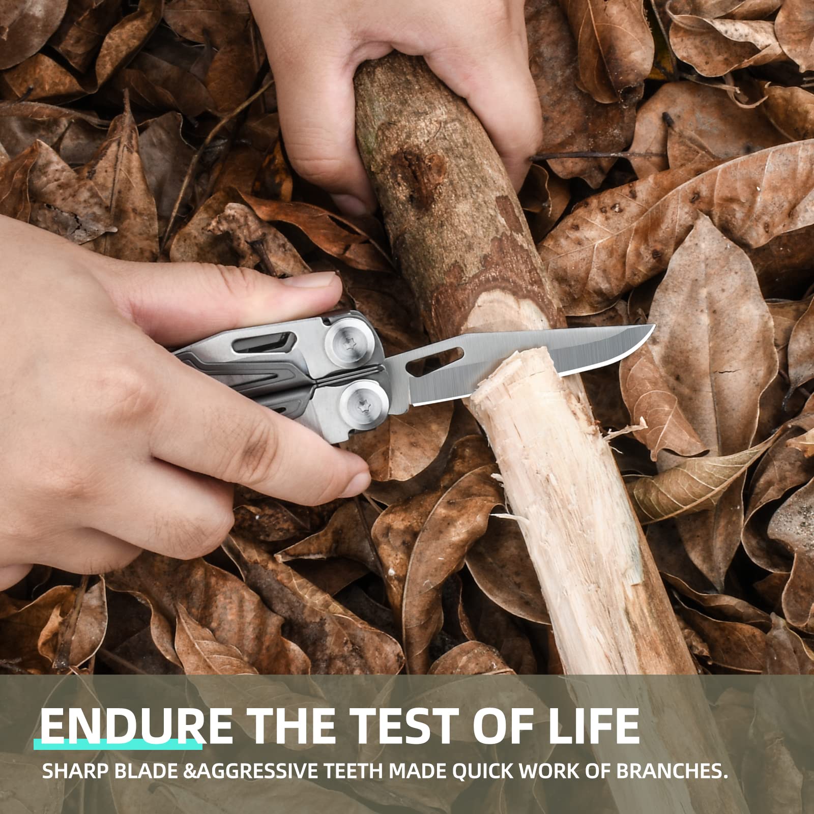 ROCKTOL ultra-sharp knife with 7Cr17 steel delivers precise cuts on camping gear