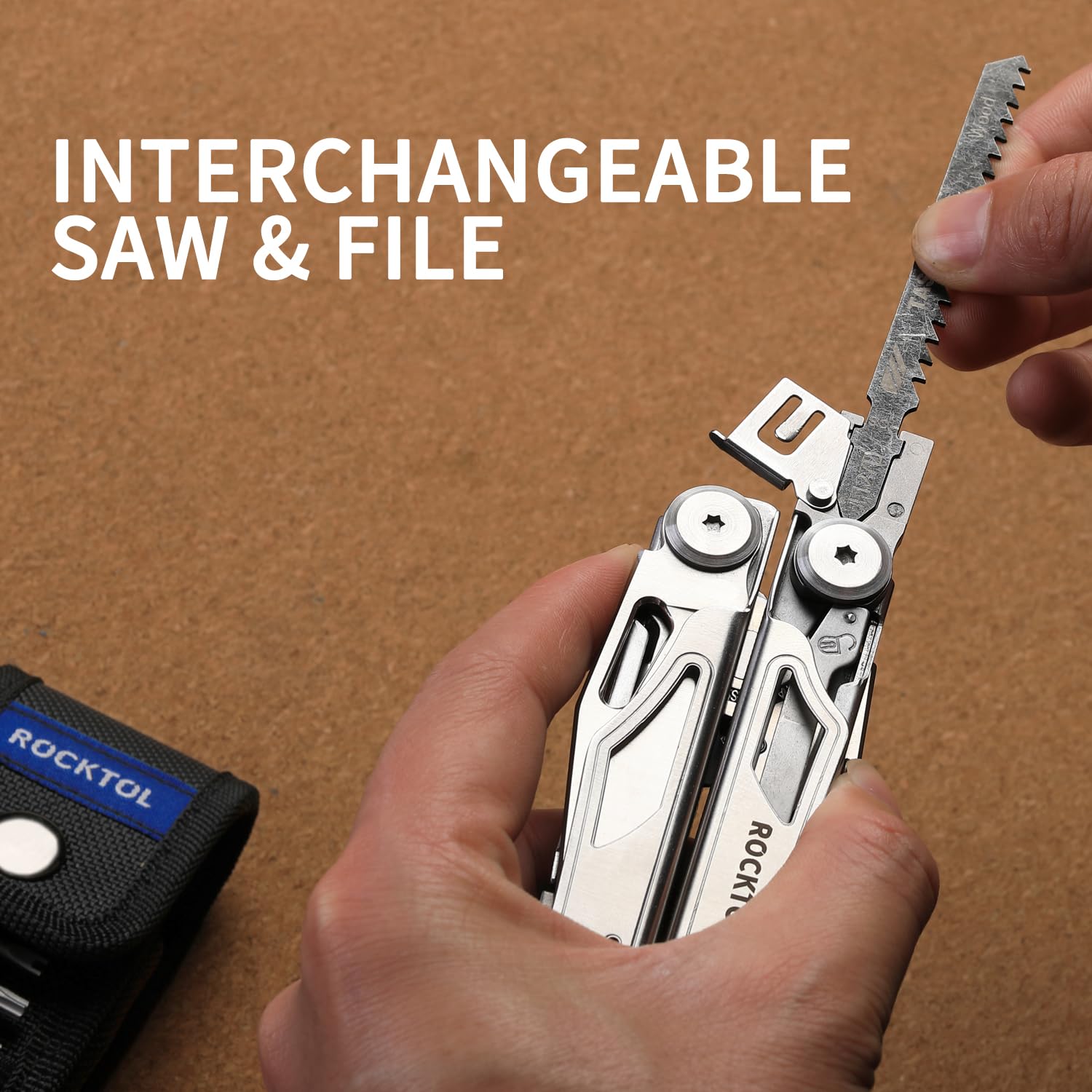 ROCKTOL multitool replaceable wire cutters for durable cutting performance.