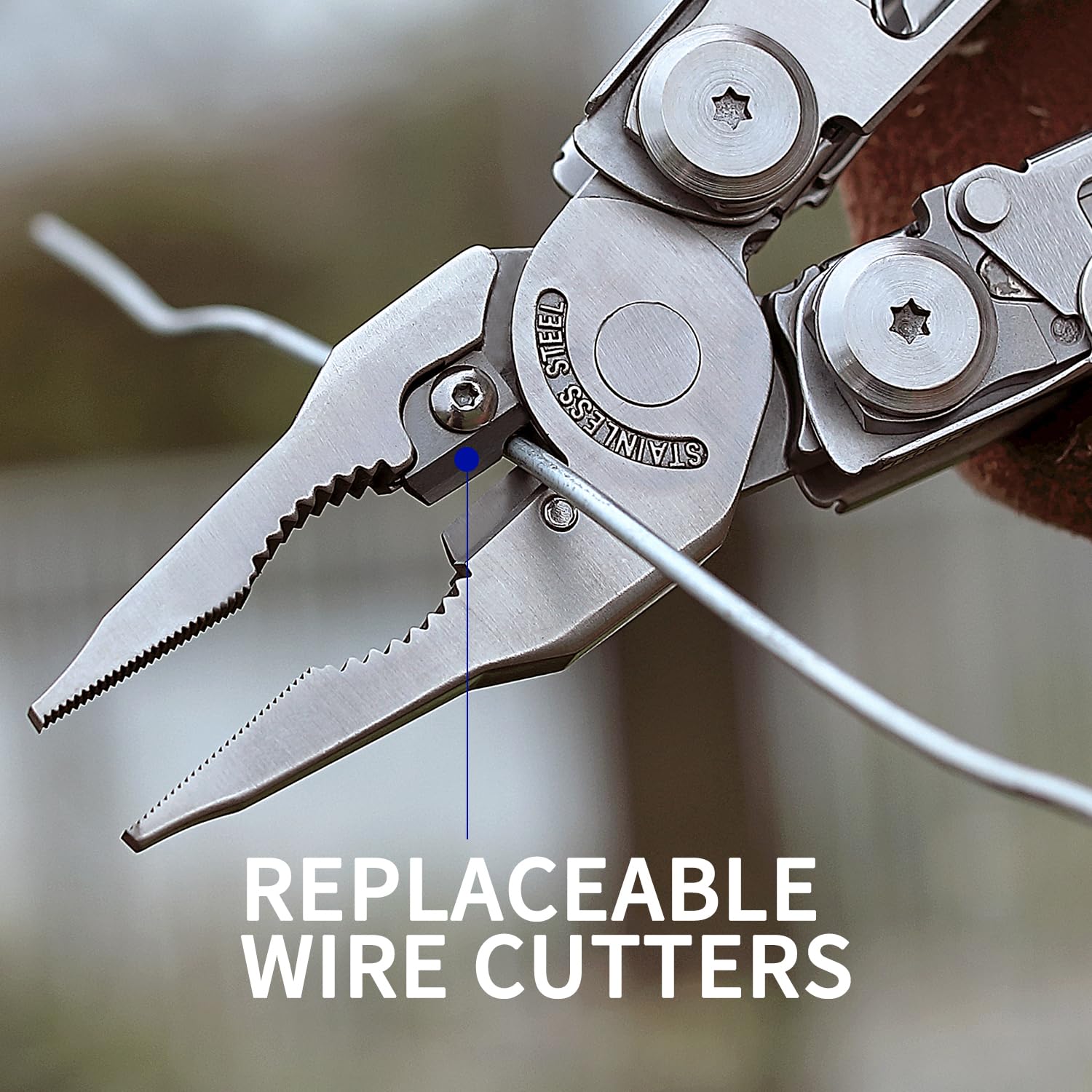 ROCKTOL multitool stainless steel knives for durable cutting on the go.