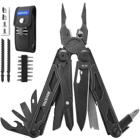 ROCKTOL multitool VG-10 blade ready for precise camping cuts.
