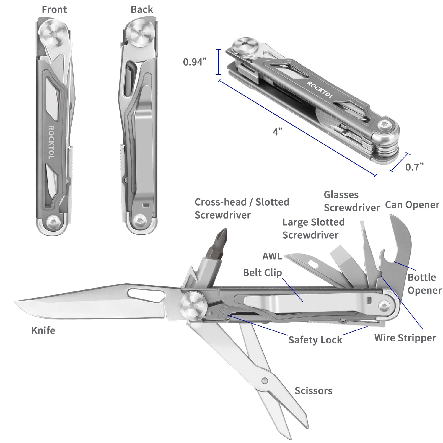ROCKTOL Phillips and slotted drivers simplify on-site repairs.