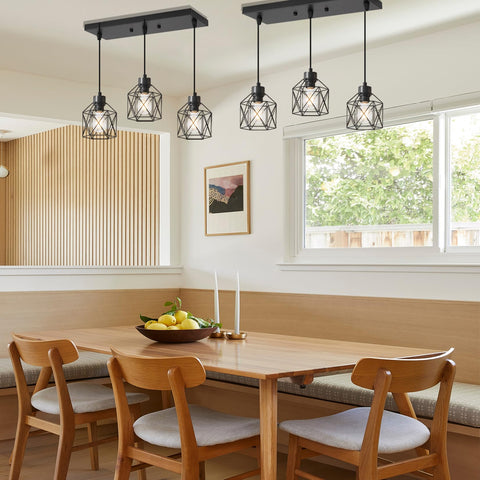 ROCUNSI dining pendant light over table highlights versatile placement