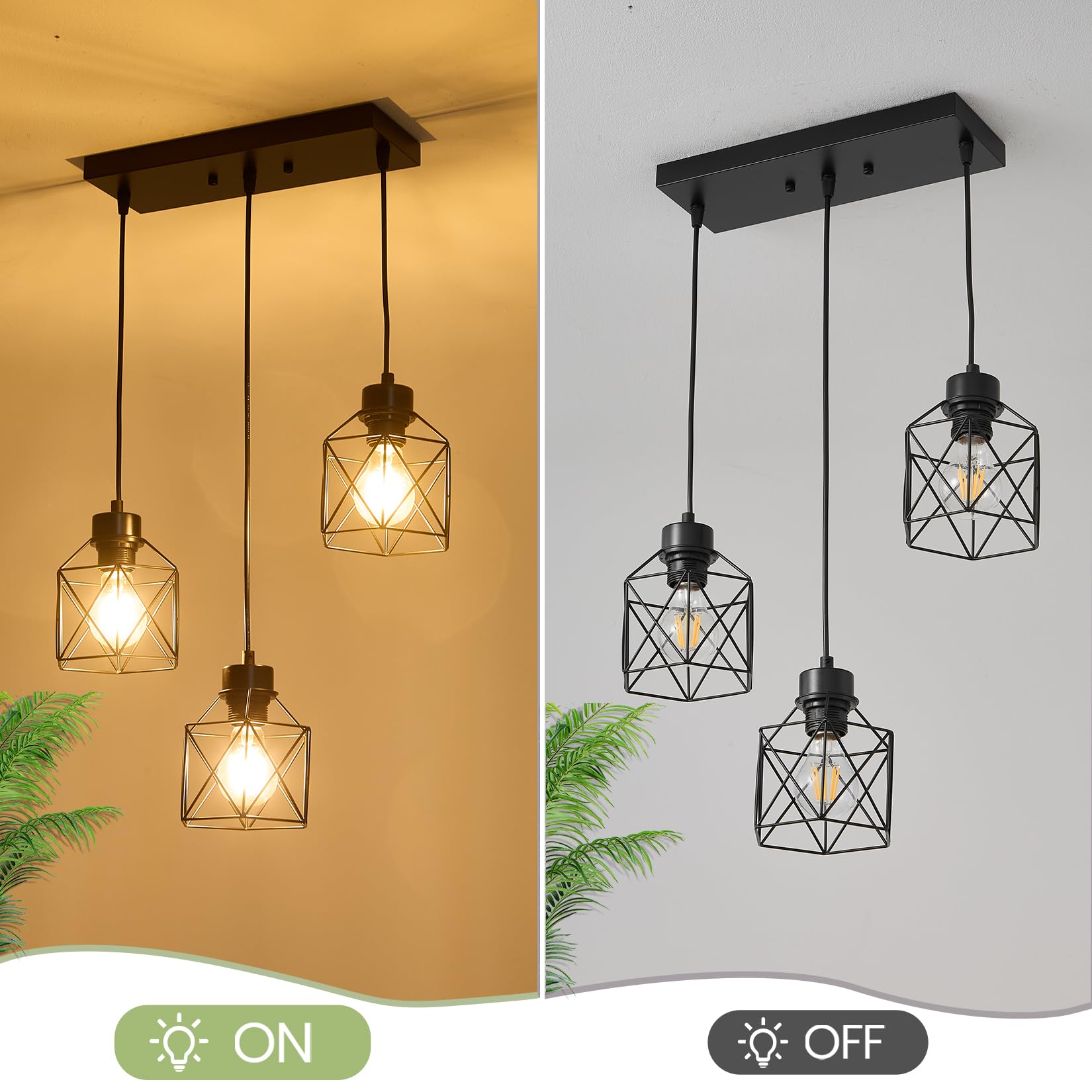 ROCUNSI farmhouse pendant light design complements modern and rustic styles