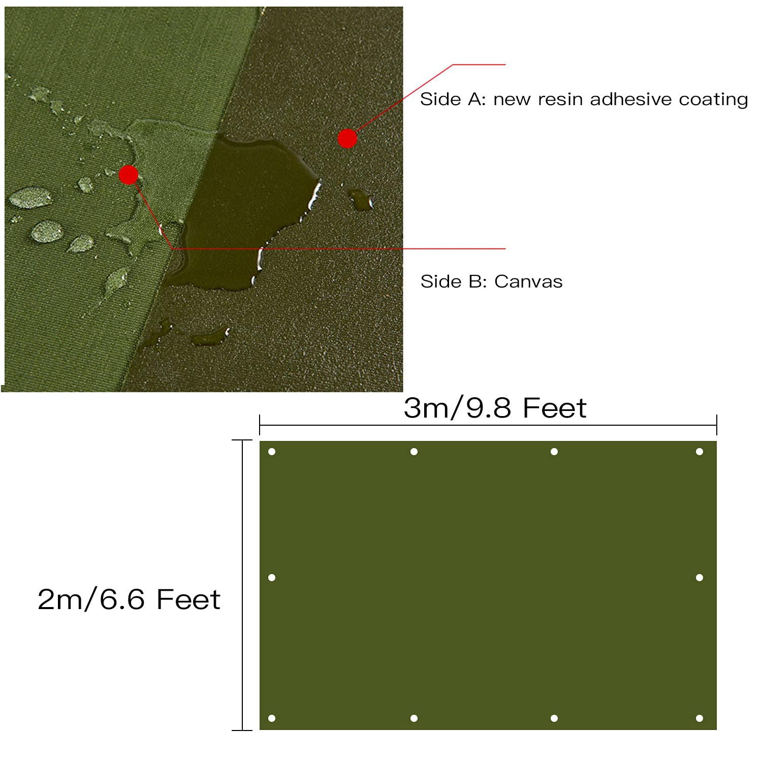 Rocutus Tarp Canvas heavy-duty tarp stands up to rugged outdoor use.