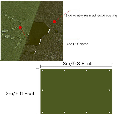 Rocutus Tarp Canvas heavy-duty tarp stands up to rugged outdoor use.