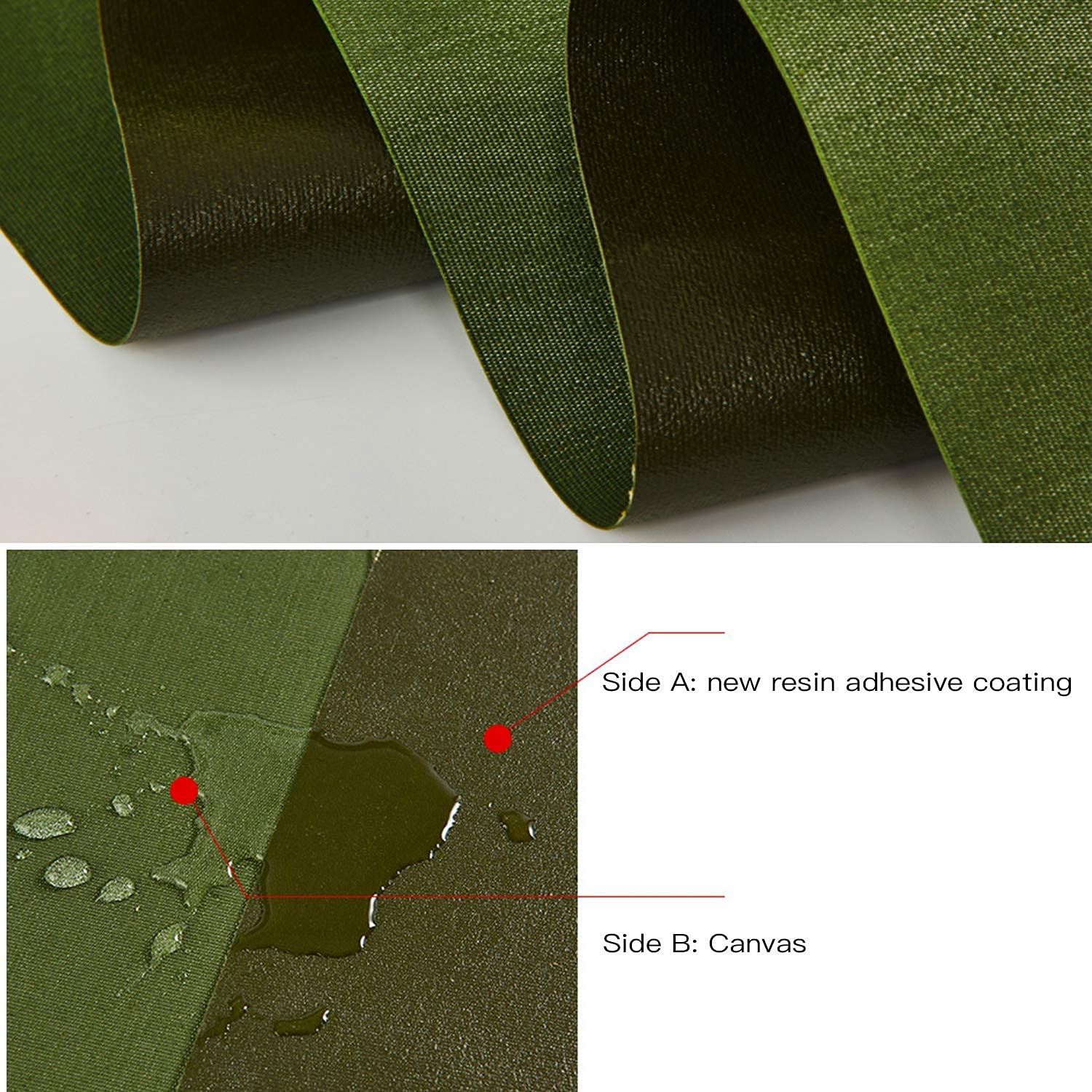 Rocutus Tarp Canvas waterproof tarp protects equipment during heavy downpours.