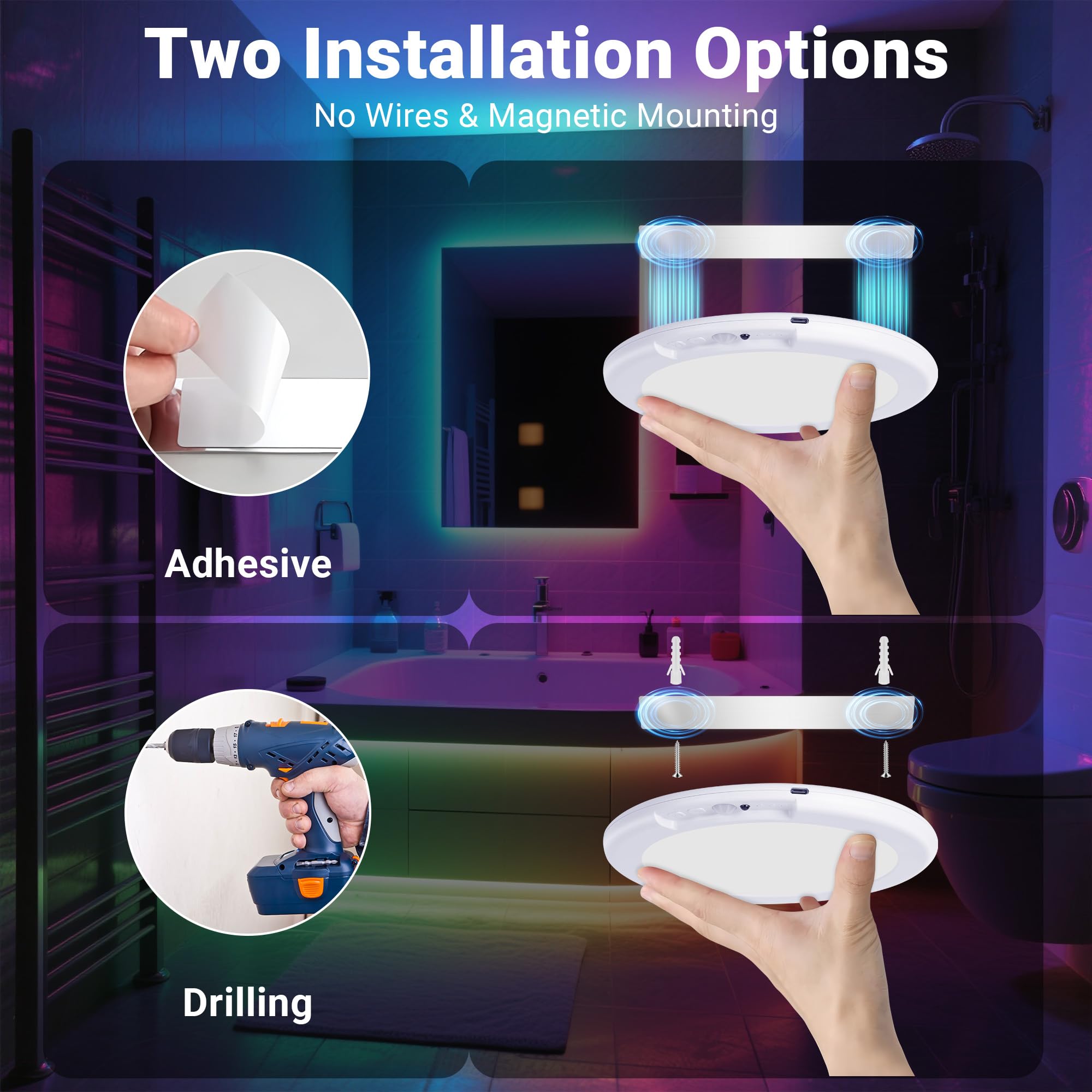 Rodalims no-wiring setup enables quick install in tight spaces.