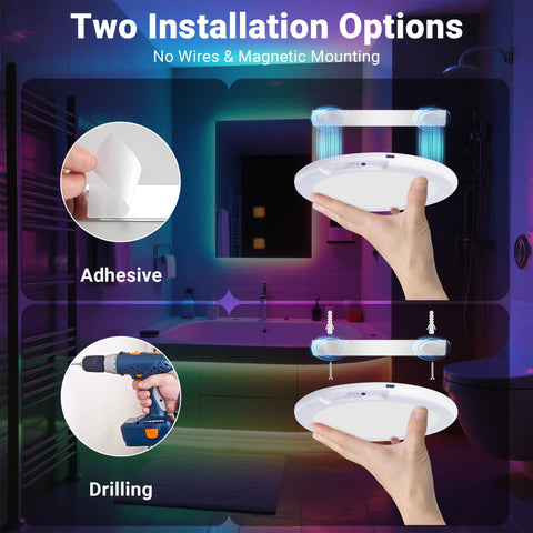 Rodalims no-wiring setup enables quick install in tight spaces.