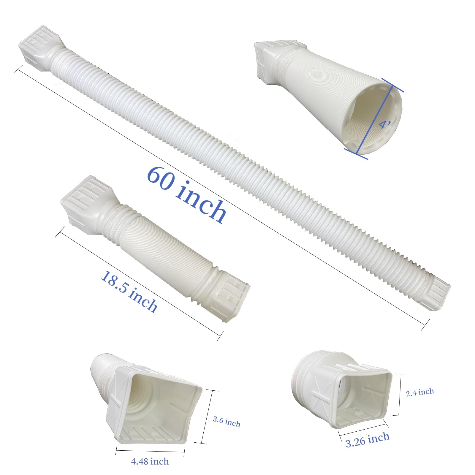 Rodnsurw sturdy PP material downspout extender resists cracking in harsh weather