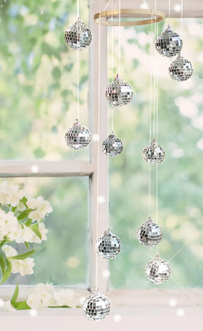 Rodudu 2-inch handmade disco ball adds artisanal charm to celebrations.