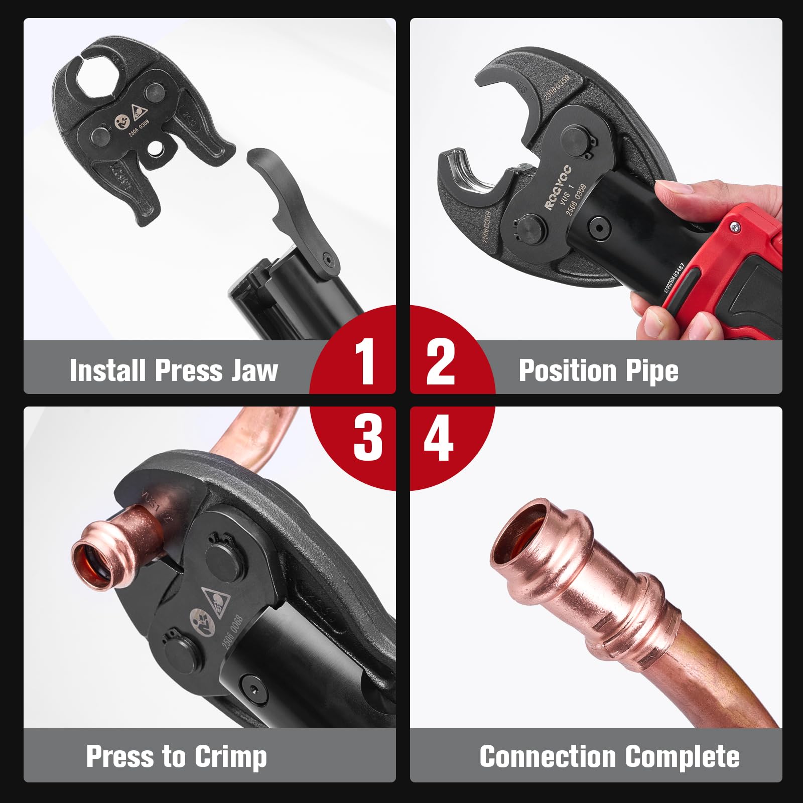 ROGVOC 4Ah batteries power all-day crimping sessions.
