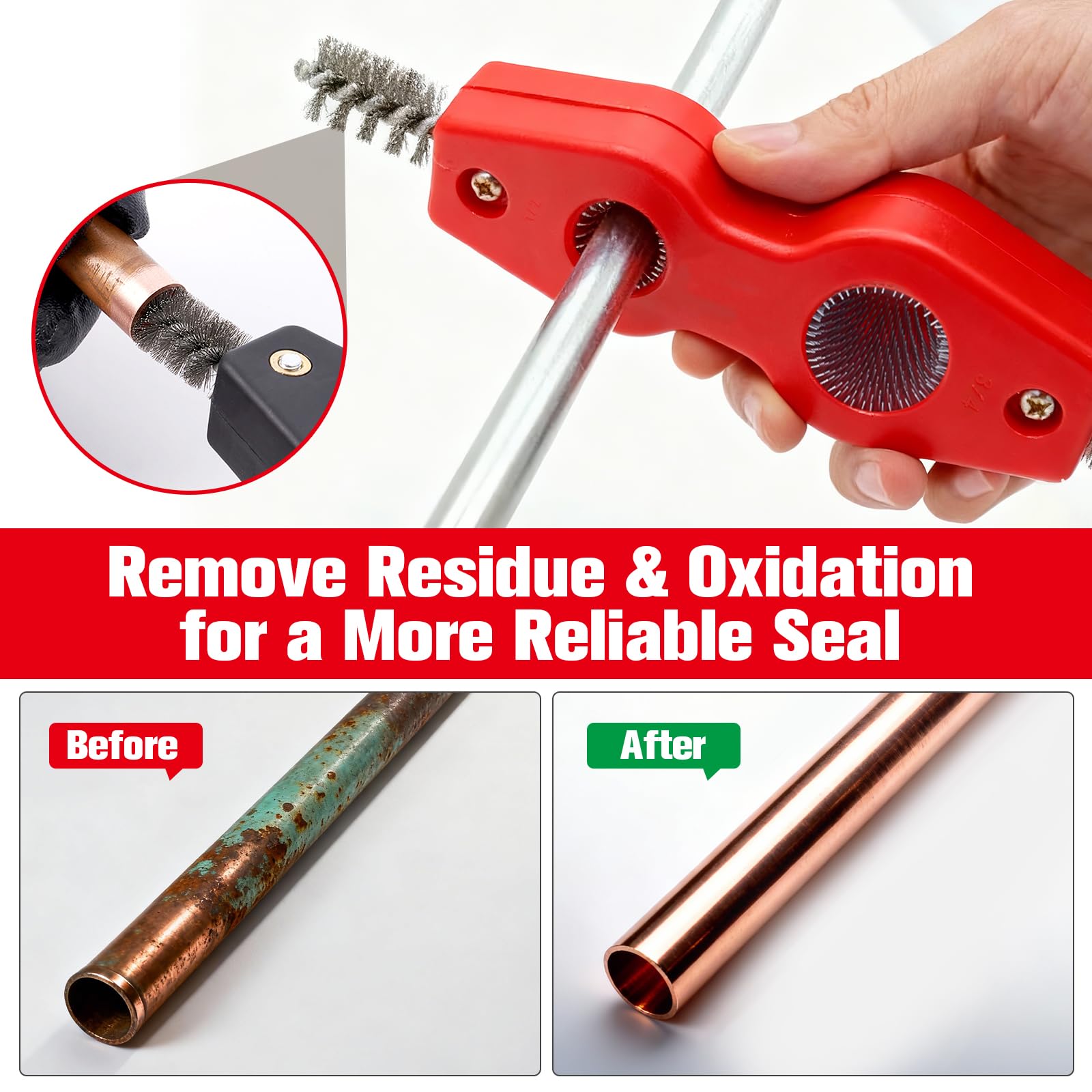 ROGVOC chamfer deburring tool preparing tube ends for brazing
