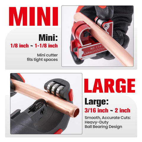 ROGVOC bearing pipe cutter size range 5-50 mm for HVAC tubing