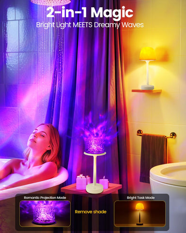 Rohociky 16-color ocean wave projector delivering dynamic shower ambiance