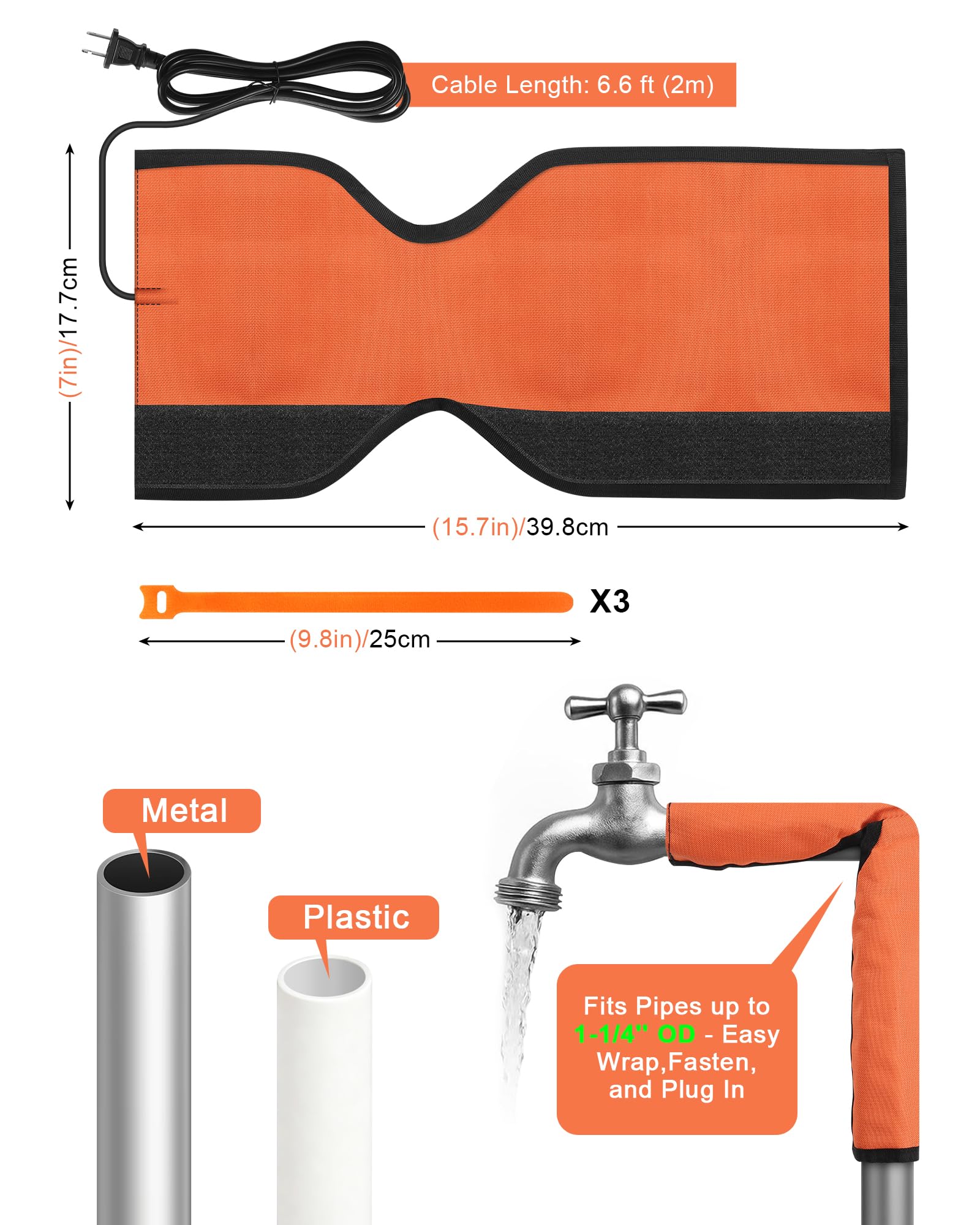 Secure nylon fasteners enable quick tool-free installation.