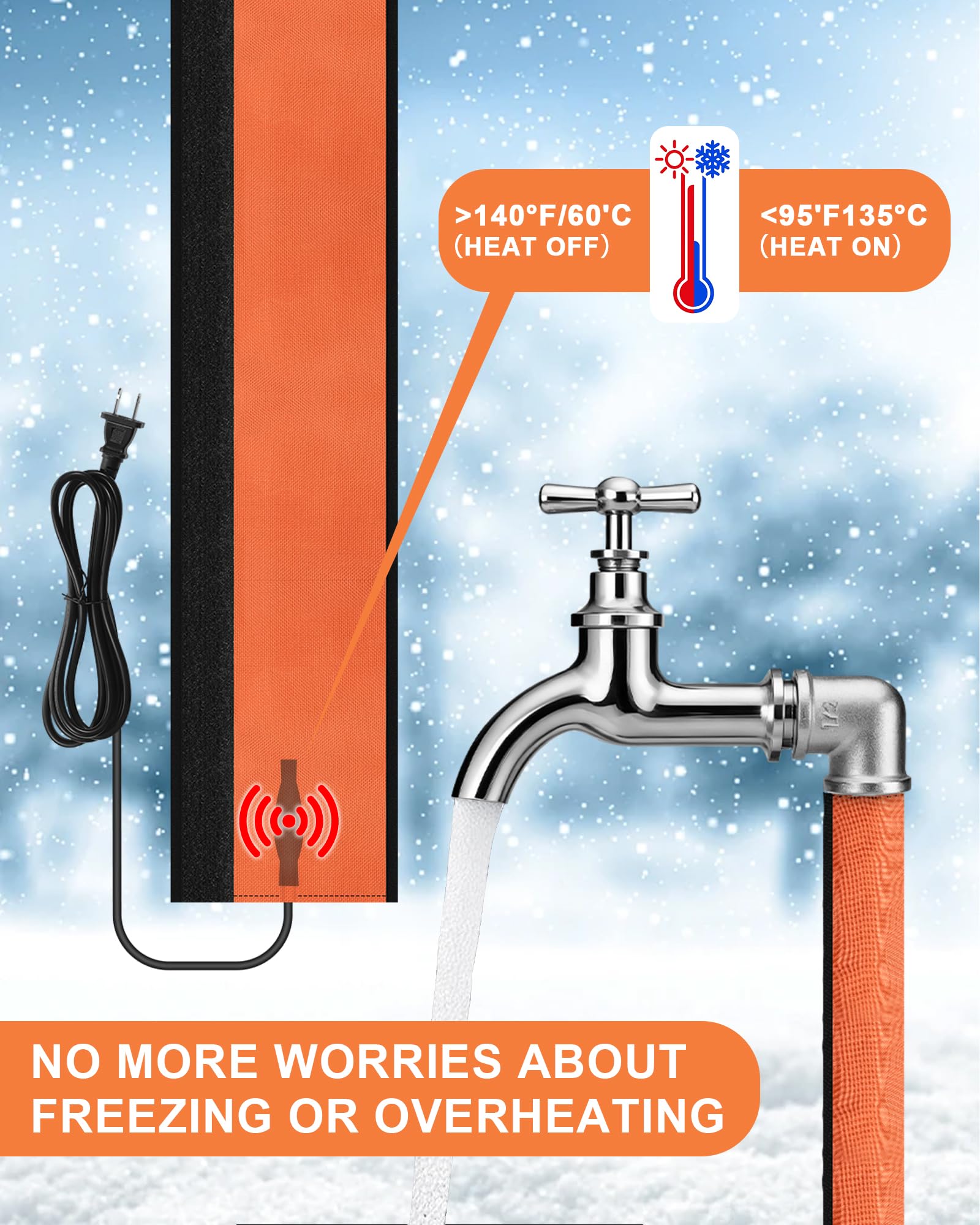Roicaholy outdoor faucet and hose protection during cold weather