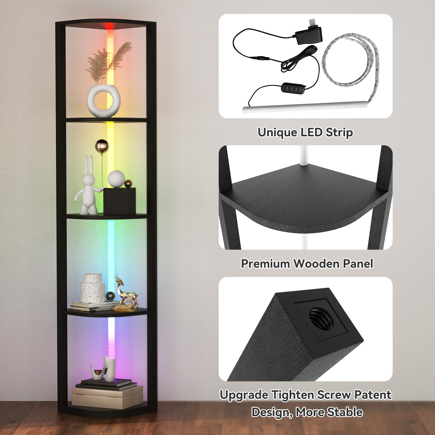 ROJASOP shelf with adjustable color temperature from warm to cool