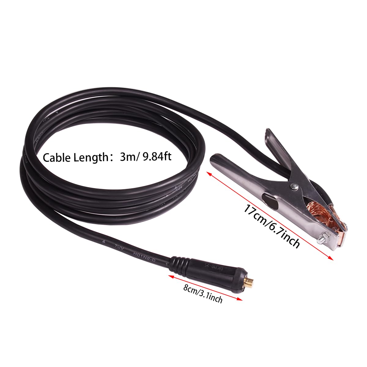 ROJOO ground clamp for ARC ZX7 MMA ensures secure earth connection.