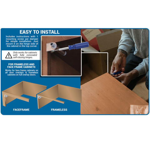 Rok soft close damper with scratch protector to reduce wear