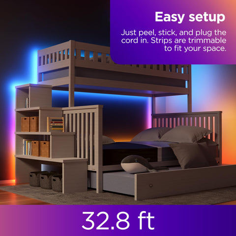Roku Smart LED Strip+ white light mode delivers clean, practical illumination.