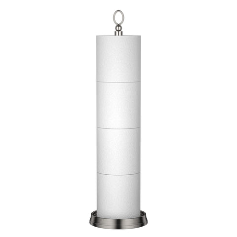 ROLABAM heavy weighted toilet paper holder with reserve function offering extra roll storage.