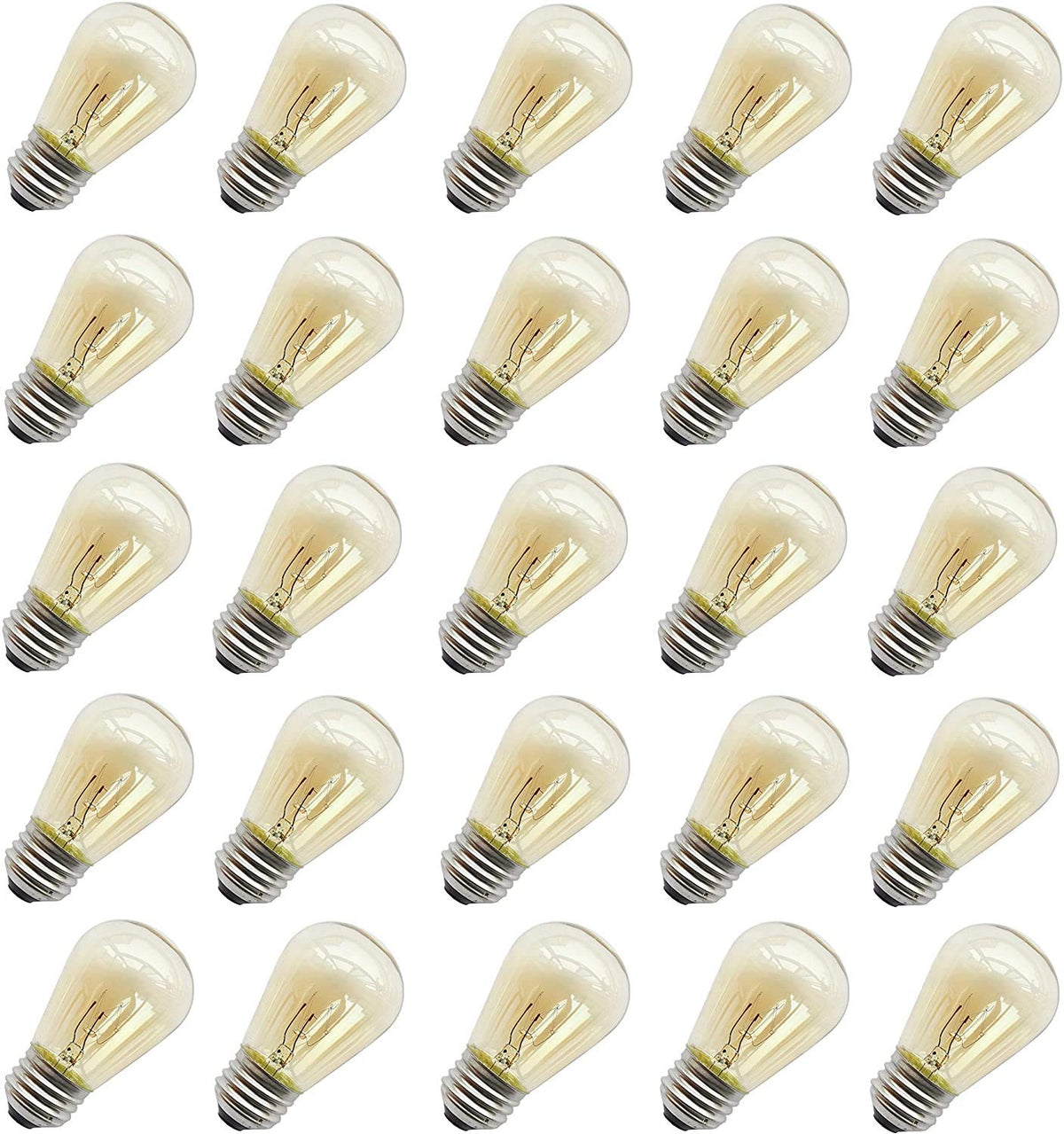 Rolay 11W outdoor S14 bulb with amber glass for warm patio lighting