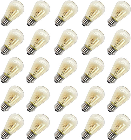 Rolay 11W outdoor S14 bulb with amber glass for warm patio lighting
