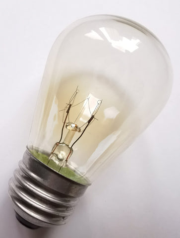 Rolay S14 11W incandescent bulb fits E26 bases for patio string lights