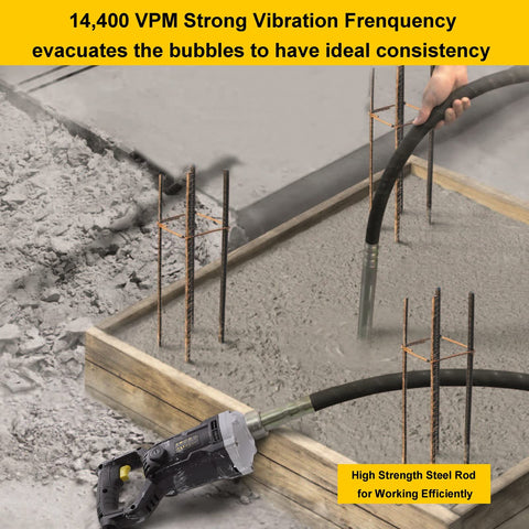 ROLAYSEE TOOLS 14400 VPM high vibration for uniform concrete