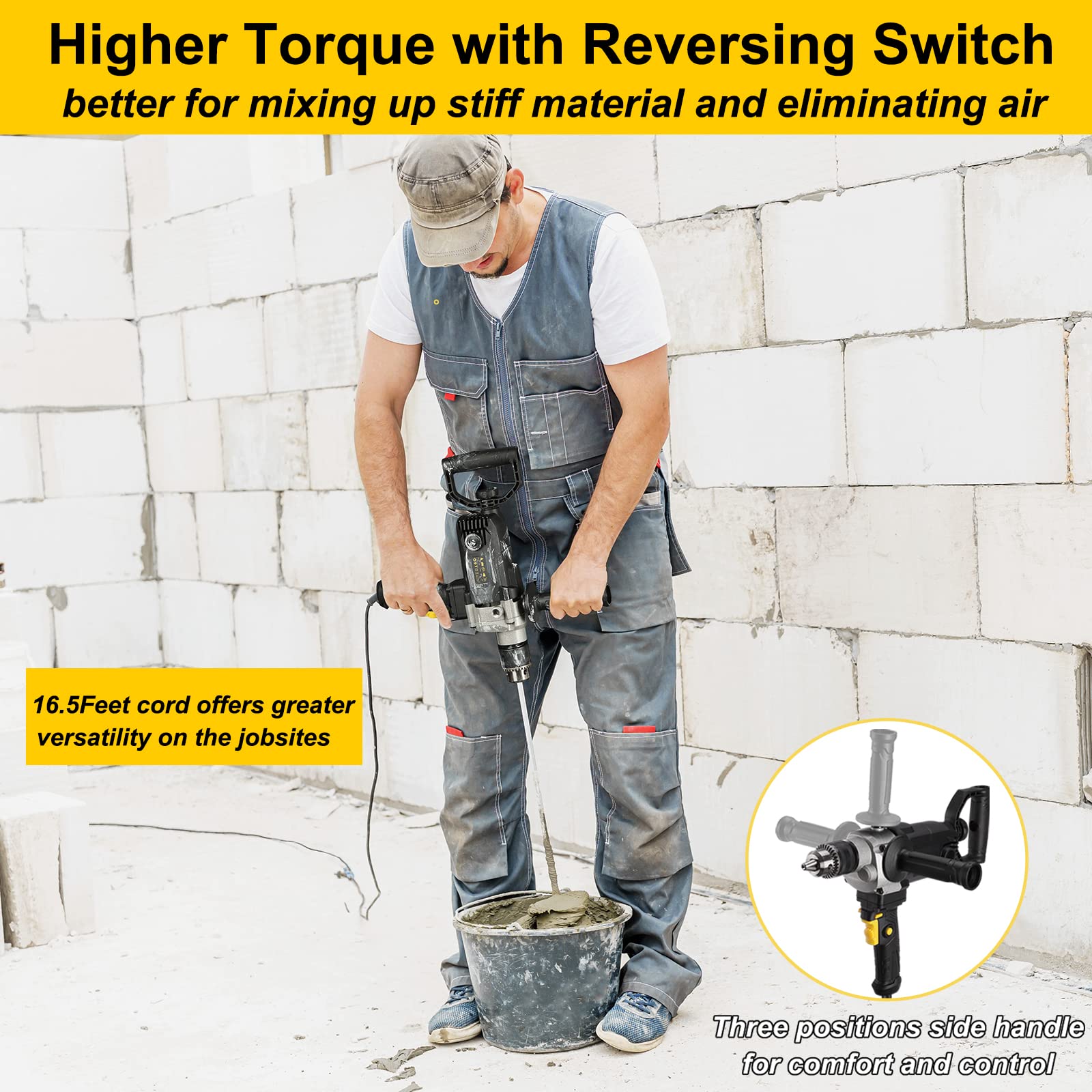 ROLAYSEE TOOLS 16.5 ft cord provides long reach on site