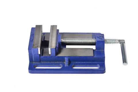 ROLIN Vise drill press 4-inch jaw close-up showing durable hardened steel
