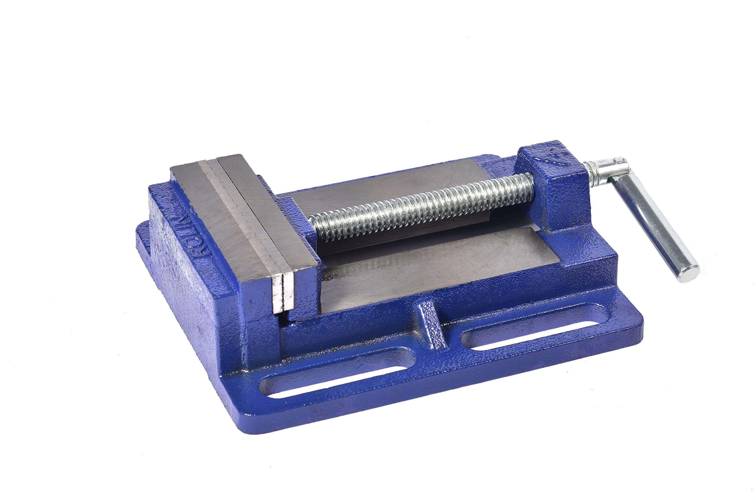 ROLIN vise in use during drilling on a milling setup
