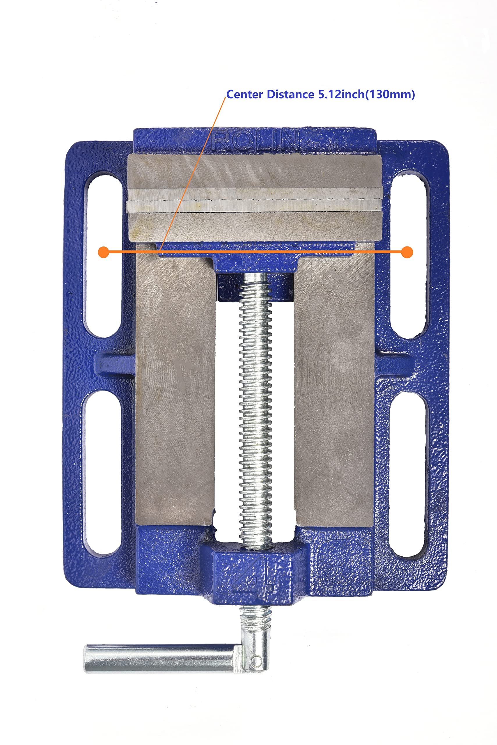 ROLIN hardened steel jaw close-up gripping a workpiece