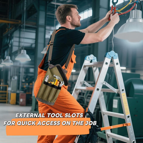Roll Up Tool Bag durable Oxford fabric with reinforced stitching for daily use.