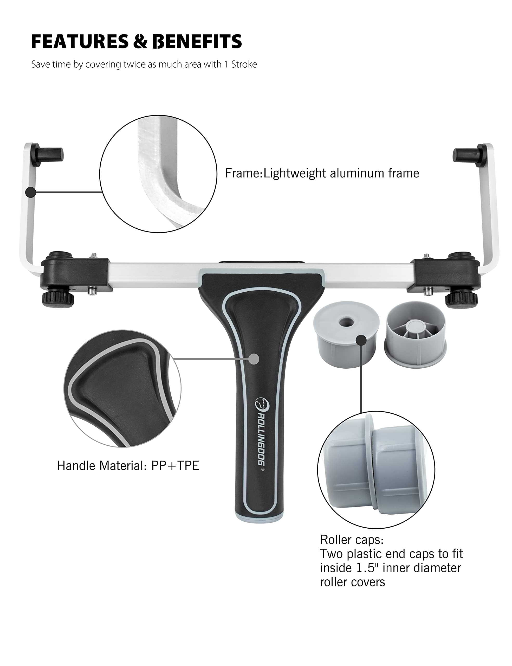 ROLLINGDOG 10 mm pins for durable, secure roller attachment.