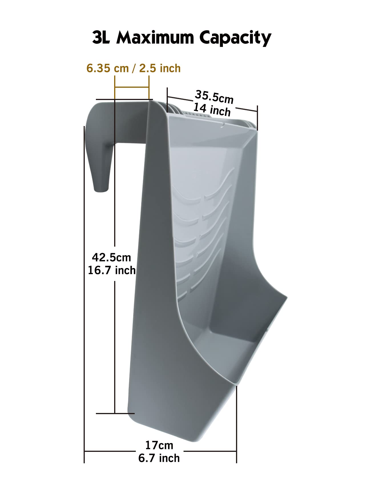 ROLLINGDOG ladder-tray side grip demonstrating portable one-handed use.